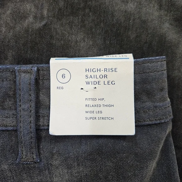 Universal Thread Super Stretch High-Rise Sailor Wide Leg Pant in Green Size 6 - Picture 4 of 7